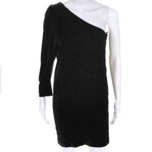 NWT Theory Black One Shoulder Dress